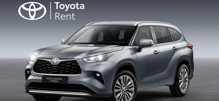 Le nouveau Toyota Highlander Hybrid disponible avec Toyota Rent