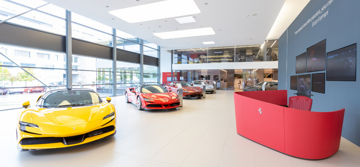 Le showroom Ferrari de Modena Cars à Genève s'offre une nouvelle jeunesse