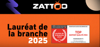 Zattoo reçoit le titre de Lauréat de la branche 2025