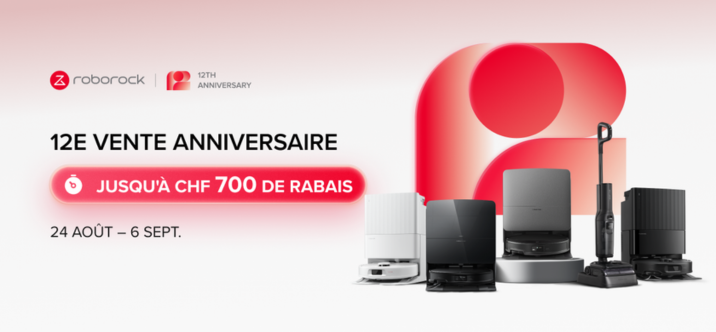Roborock célèbre son 12ᵉ anniversaire avec jusqu'à 52 % de réduction sur sa boutique en ligne
