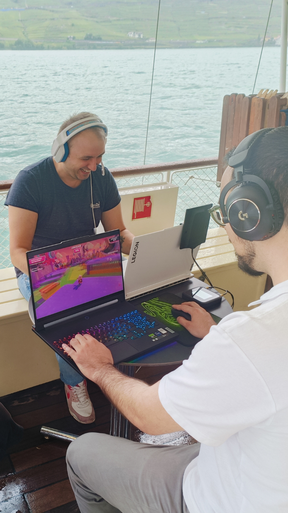 Une session gaming sur le Lac Léman avec Lenovo