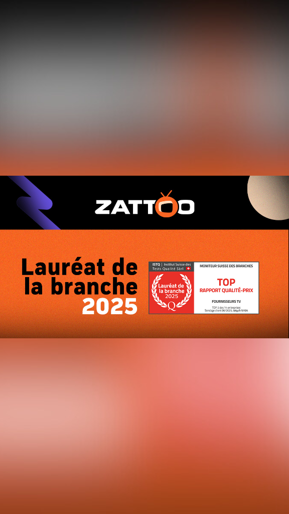 Zattoo reçoit le titre de Lauréat de la branche 2025