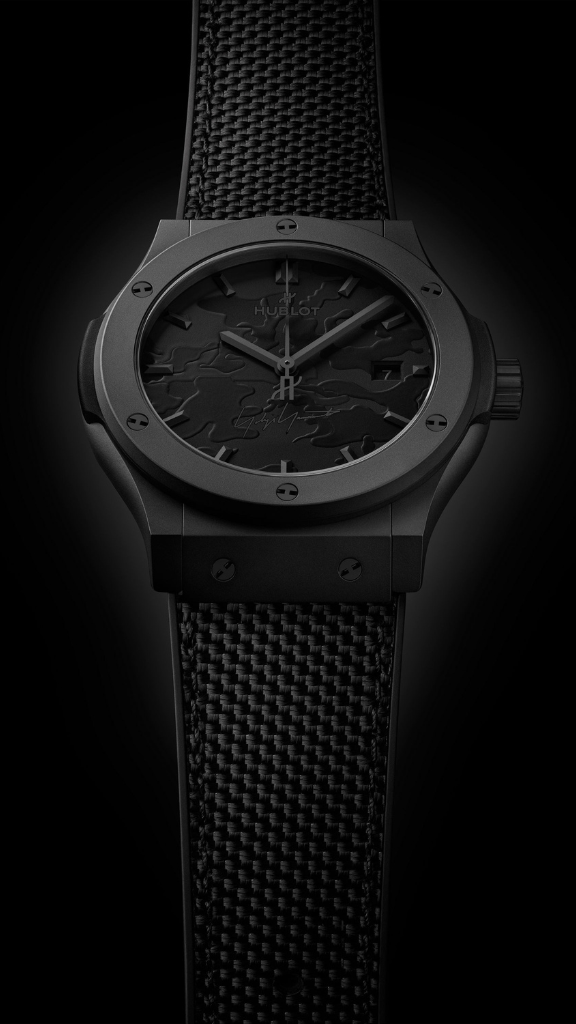 Hublot présente la Classic Fusion Yohji Yamamoto All Black Camo : l'art du noir redéfini