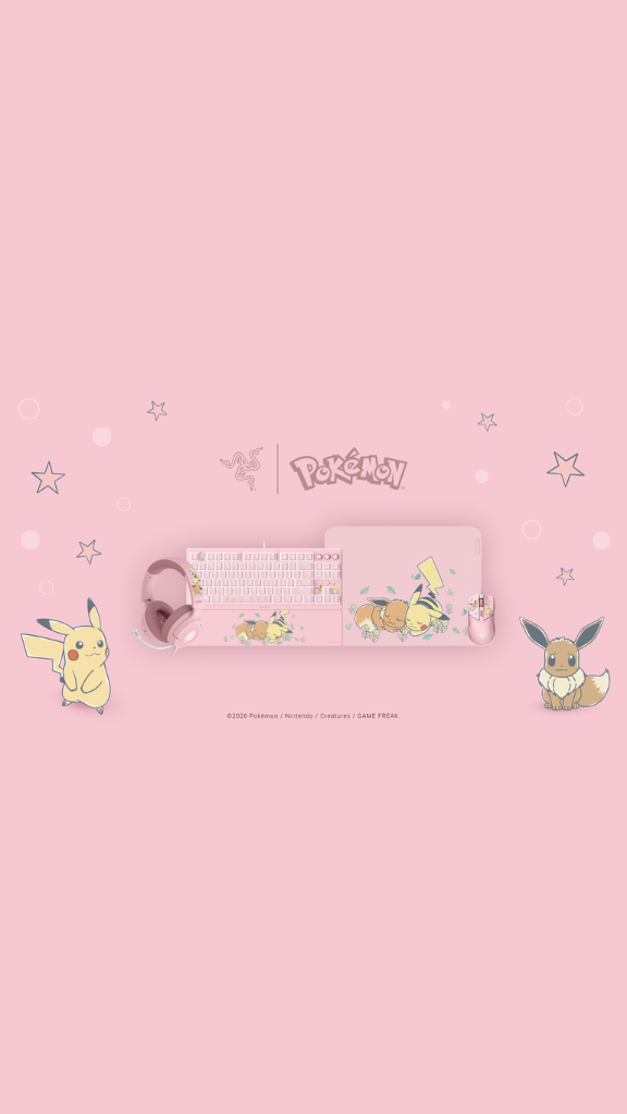Jouez. Évoluez. Étincelez. Razer appelle la collection Pikachu et Évoli !